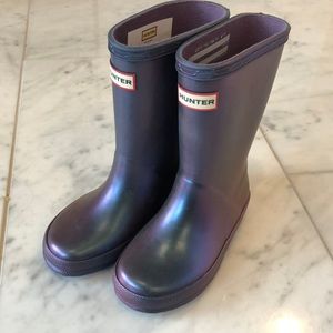 Hunter Kids First Nebula Rain Boots, size 10B/11G